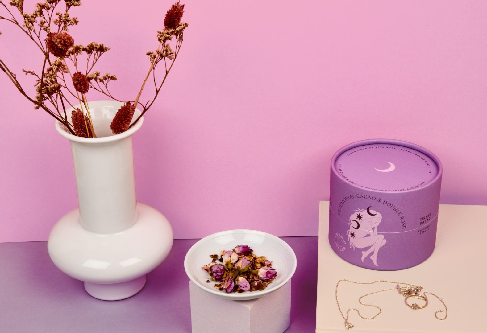 Ceremonial Cacao & Double Rose Infusion