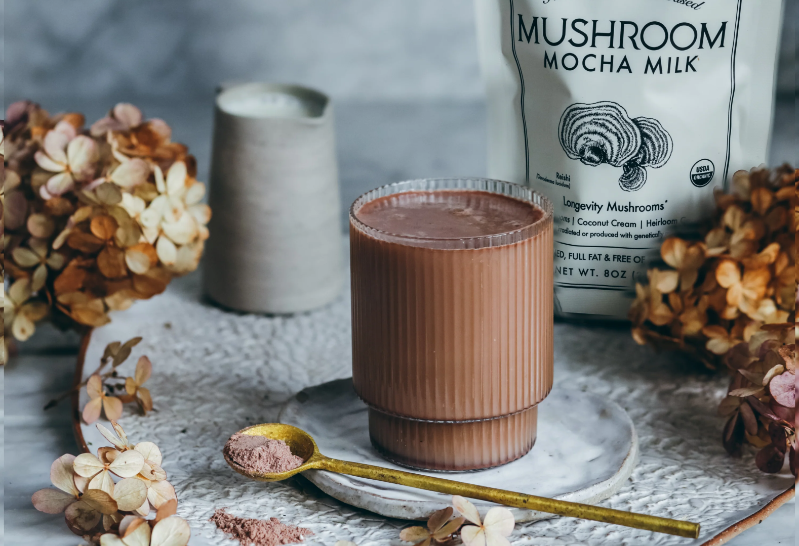 MUSHROOM MOCHA MILK | Organic Longevity Milk