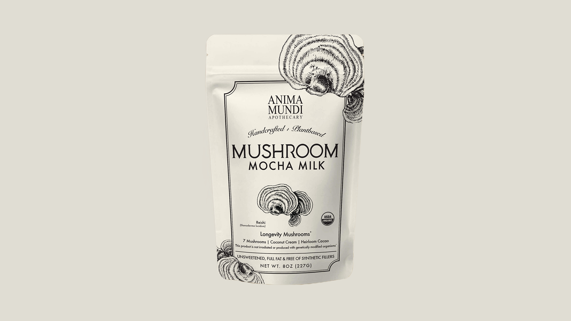 MUSHROOM MOCHA MILK | Organic Longevity Milk