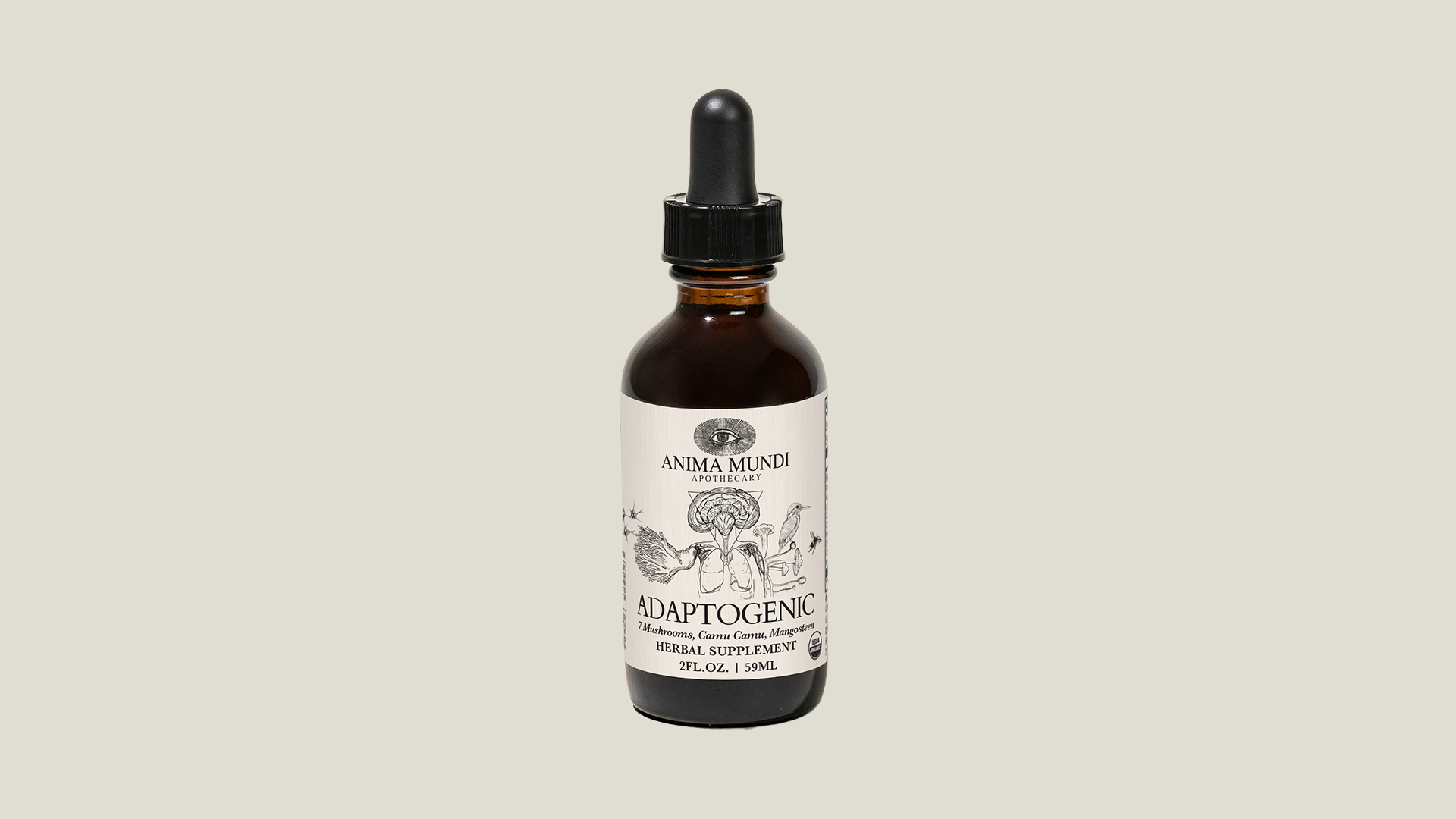ADAPTOGENIC Tonic | Organic, 7 Mushrooms, Camu Camu, Mangosteen