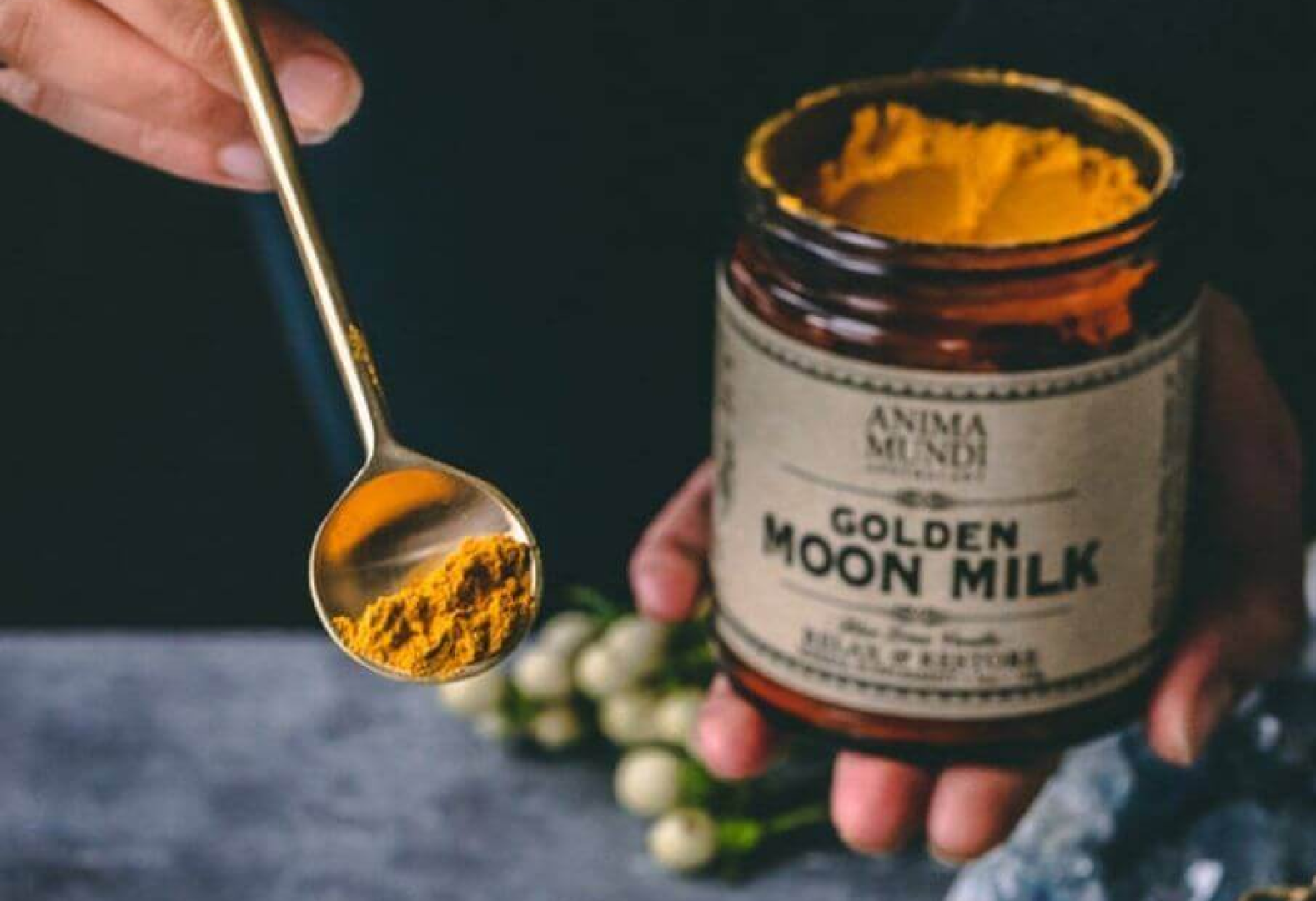 GOLDEN MOON MILK | Made with Organic Blue Lotus Vanilla