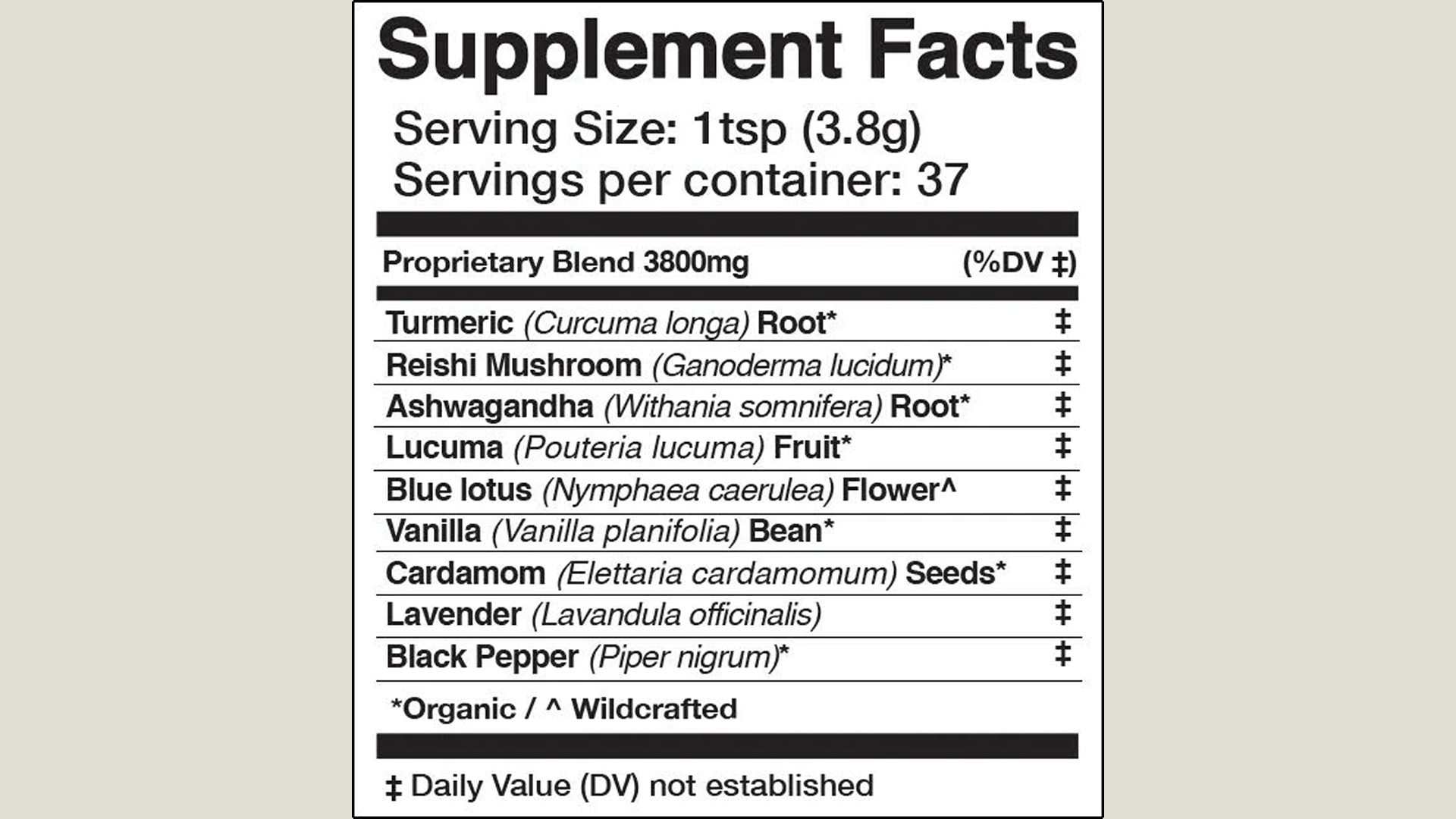 GOLDEN MOON MILK | Made with Organic Blue Lotus Vanilla